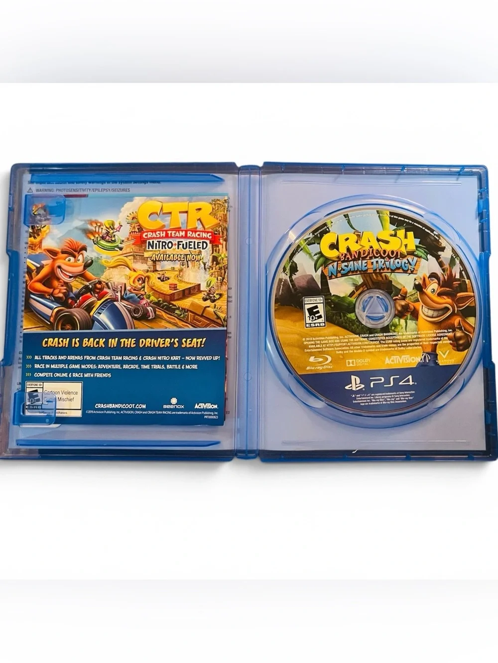 Crash Bandicoot N. Sane Trilogy for PS4 - Blue Case